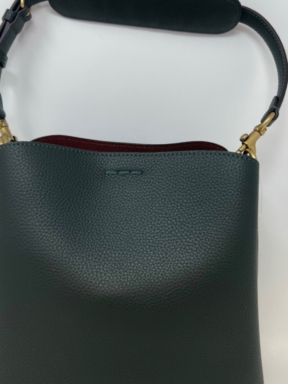 Green leather Coach - Picture 3 of 5